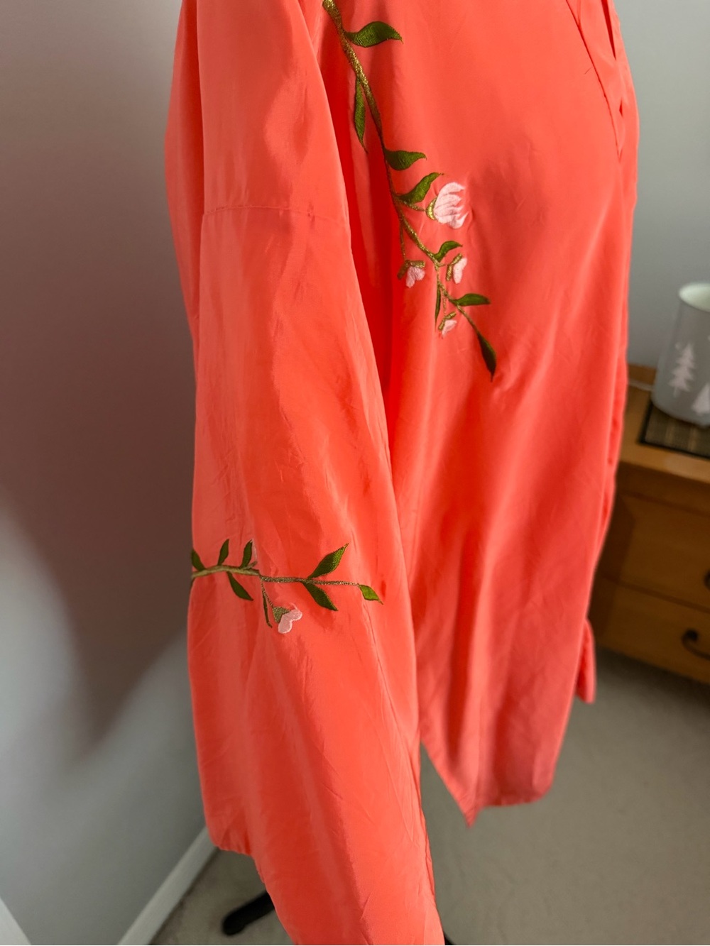 Vintage 1960s Japanese Kimono Duster with embroidery free People - Picture 5 of 12